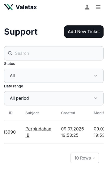 Contoh Screenshot ID Tiket